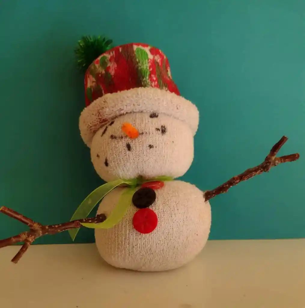 Adorable Upcycled Sock Snowman Craft