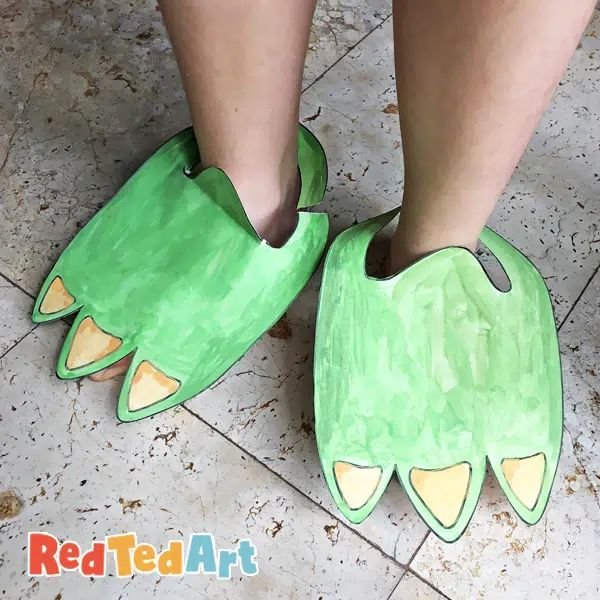 Craft Fun with Cardboard Dinosaur Feet