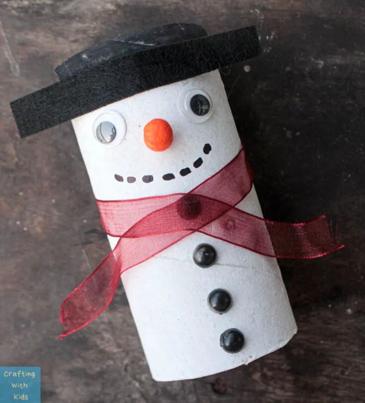 Crafting a Simple Toilet Paper Snowman