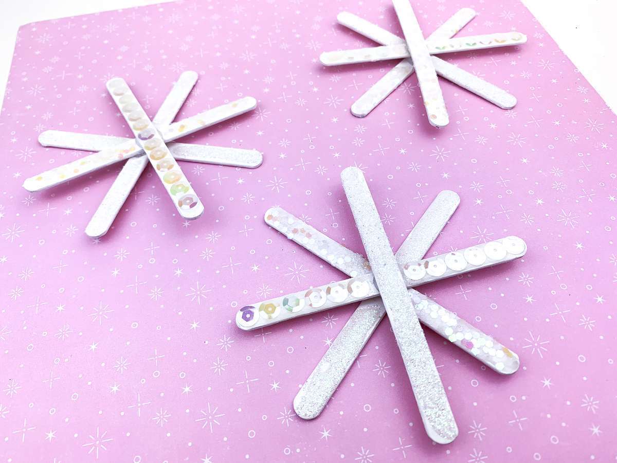 Crafting Glittery Snowflakes for Winter Fun