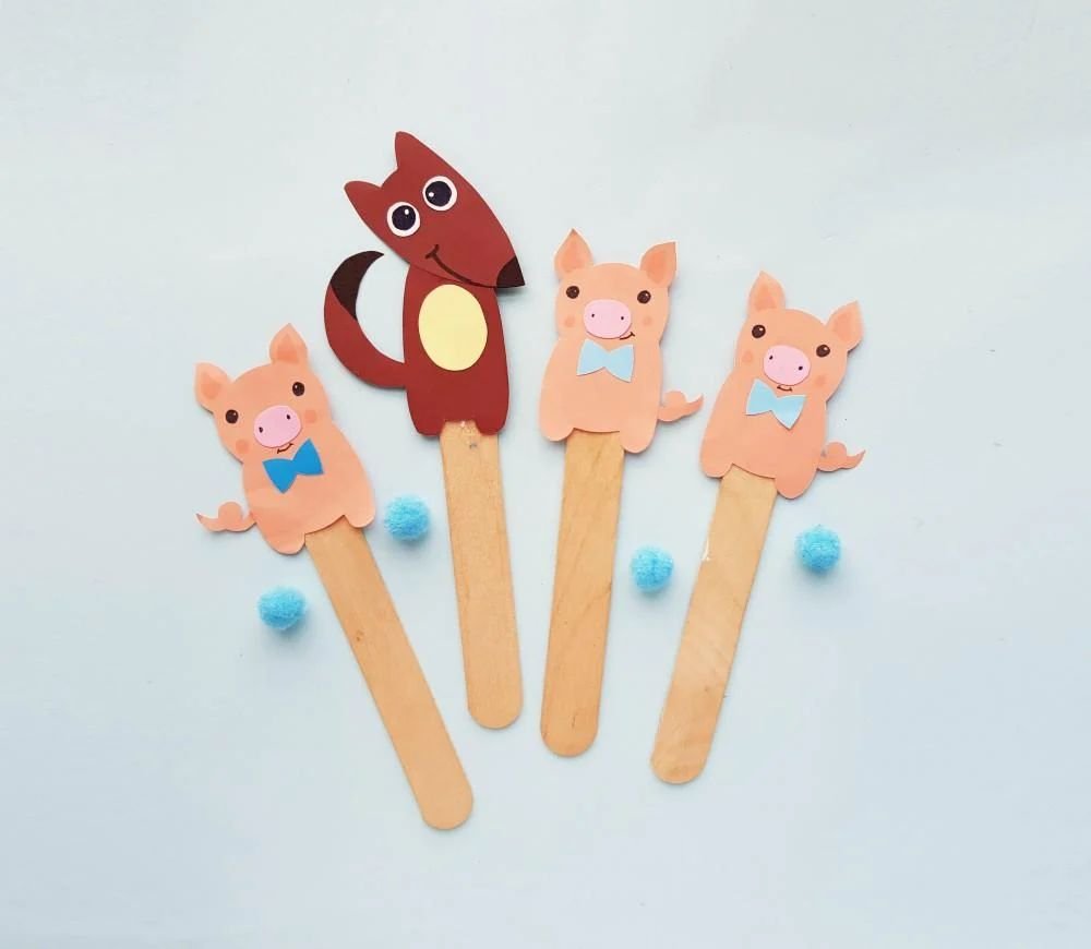 Create Fun Three Little Pigs Puppets