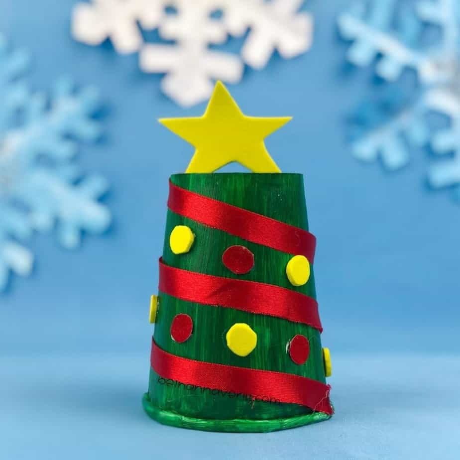 Creative Paper Cup Christmas Tree Craft