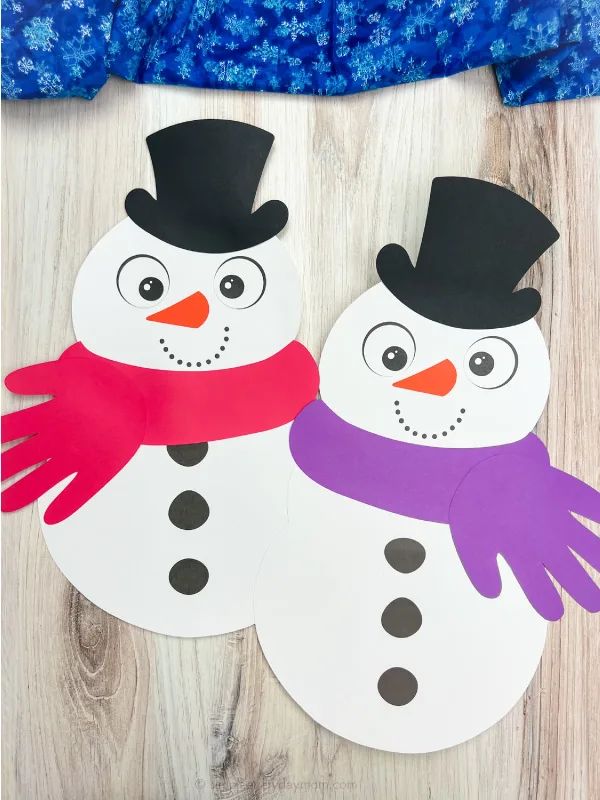 Easy Handprint Snowman Craft for Kids