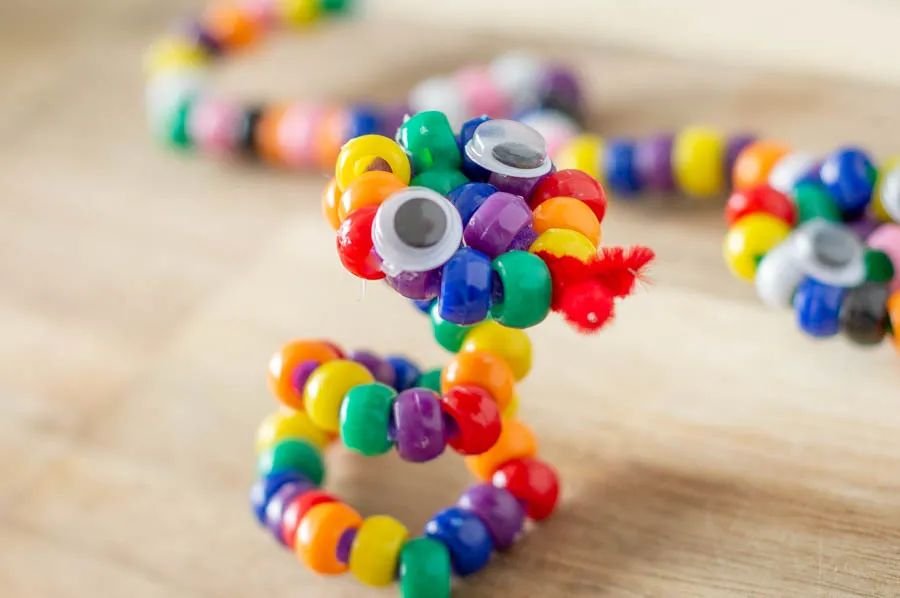 Simple Beaded Snake Craft Activity