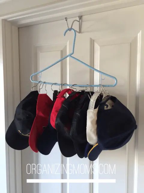 Simple Hanger Hack for Cap Organization