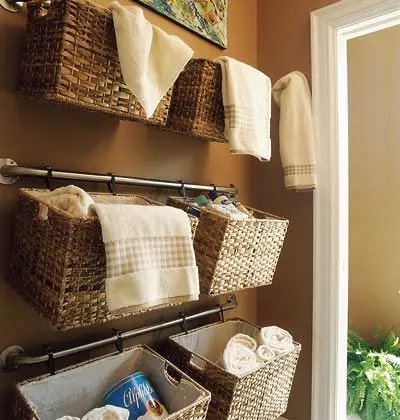 Stylish Storage: Wicker Baskets on Walls