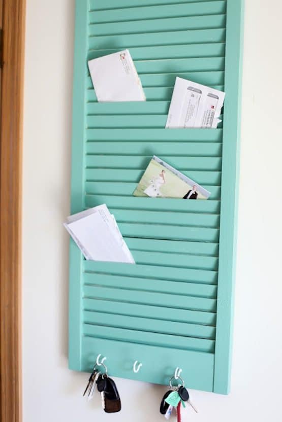 Transform Shutters into Stylish Mail Organizers