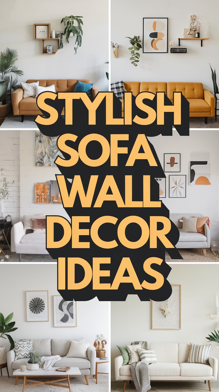 wall decor ideas to put over the sofa