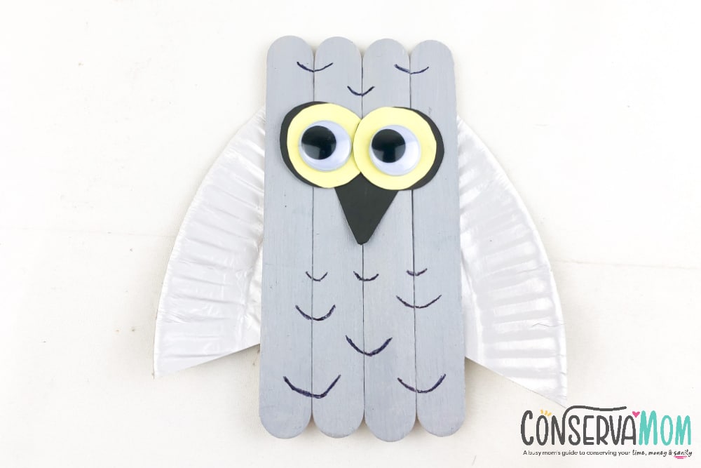 Winter Owl Craft with Popsicle Sticks