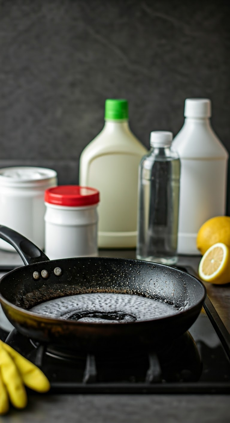 How to Clean Burnt Pan