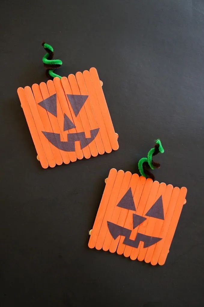 Adorable Pumpkin Crafts with Popsicle Sticks