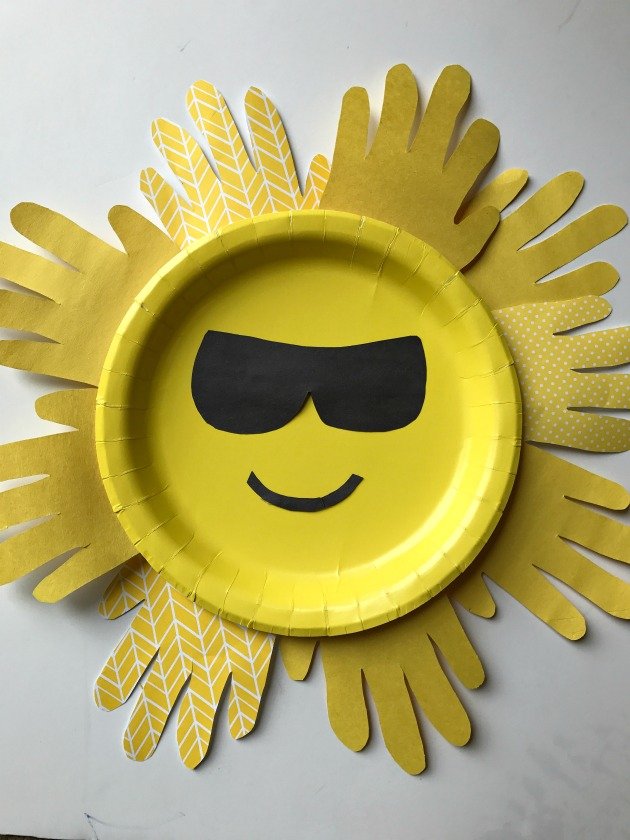 Bright Handprint Sun Craft for Kids