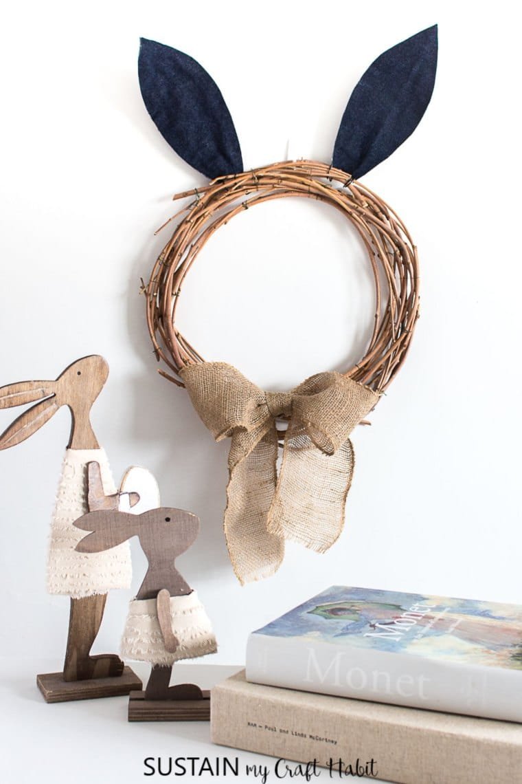 Charming Bunny Ears Wreath for Indoors