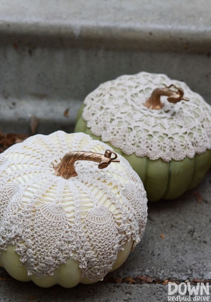 Charming Doily Pumpkins for Home Decor