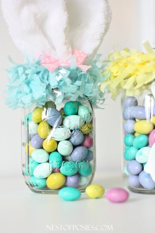 Charming Mason Jar Easter Basket Idea