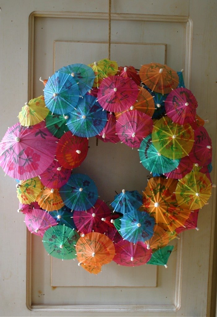 Charming Paper Umbrella Wreath Tutorial