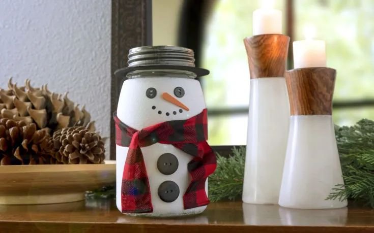 Charming Snowman Mason Jar Crafts