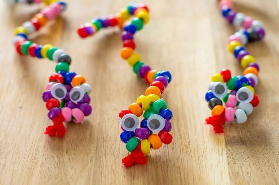 Colorful Beaded Snake Craft Ideas