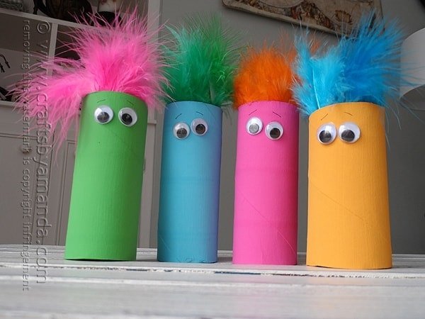 Craft Fun with Cardboard Tube Puppets