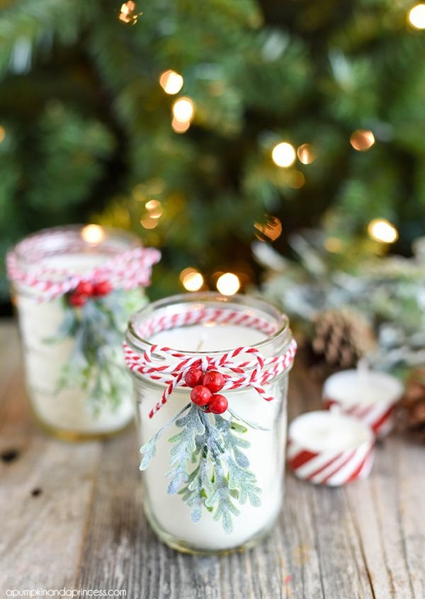 Craft Your Own Peppermint Mason Jar Candles