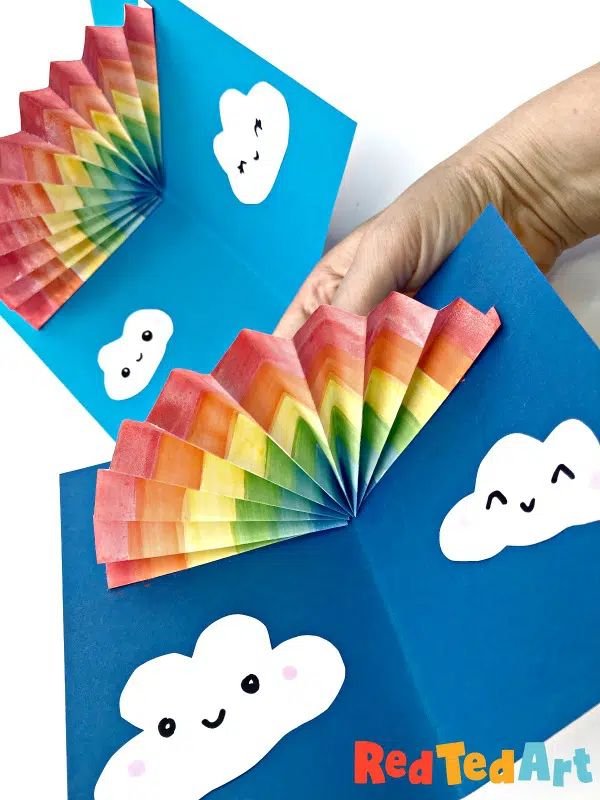 Create a Colorful Pop-Up Rainbow Card