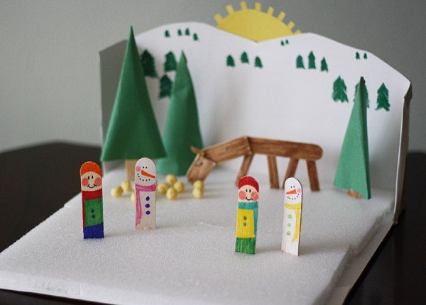 Create a Winter Diorama with Cereal Boxes