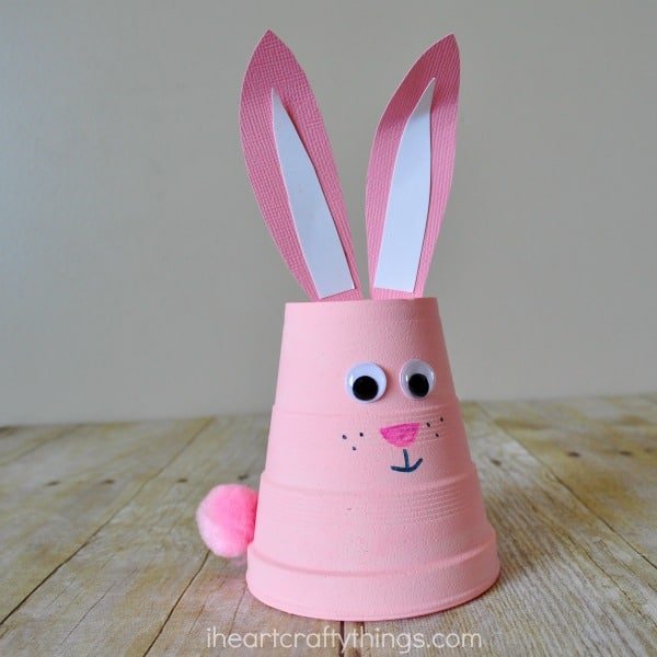 Create Adorable Foam Cup Bunnies