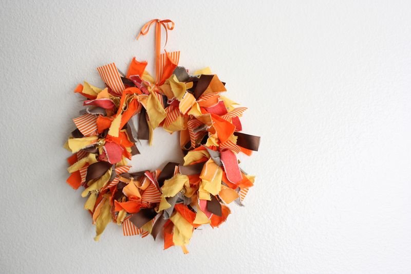 Create an Autumn Fabric Wreath Together