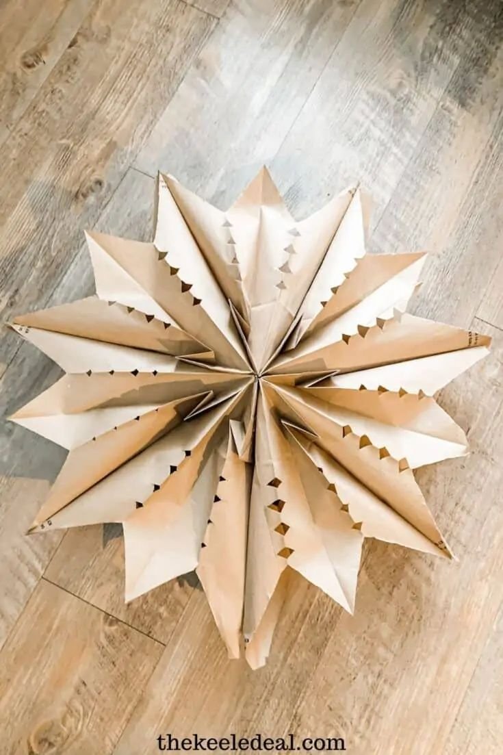 Creative Brown Paper Bag Snowflakes