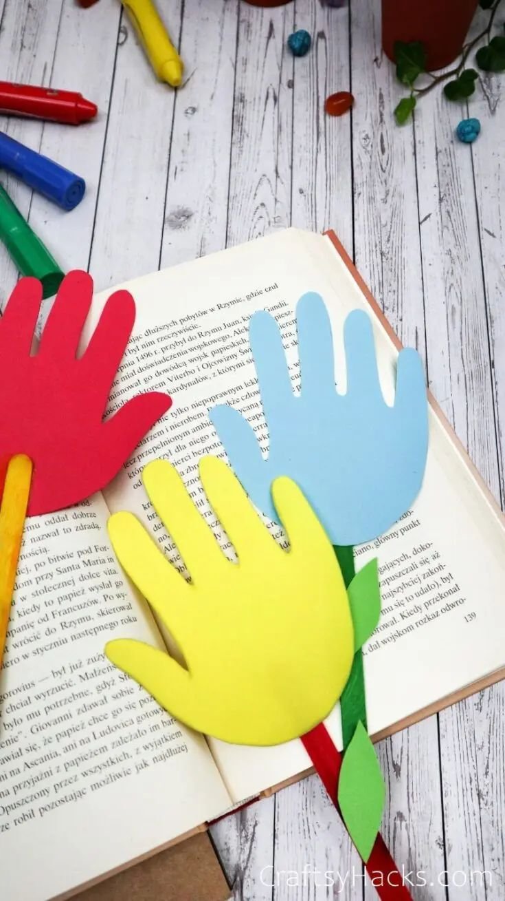 Creative Handprint Bookmark Craft Ideas