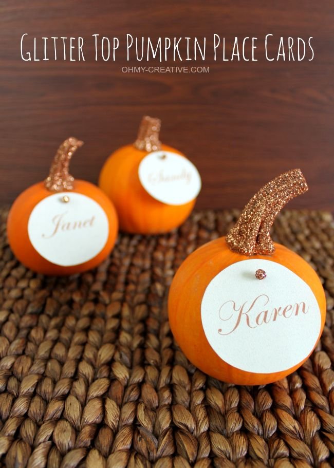 Creative Pumpkin Place Card Ideas