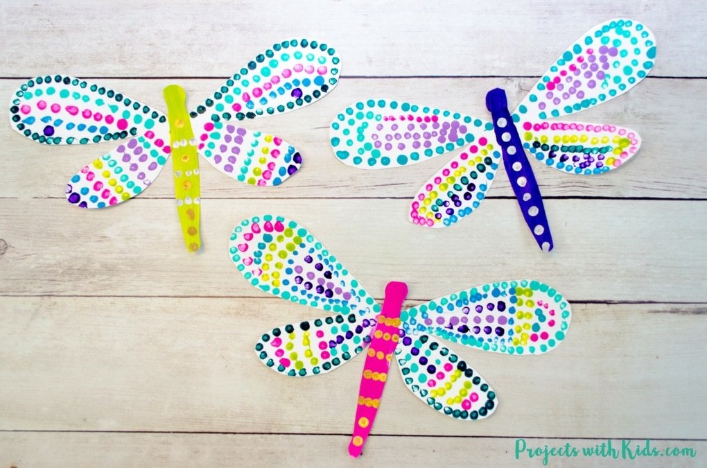 Creative Q-Tip Dragonfly Art Project