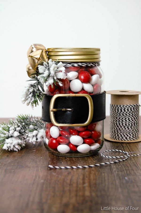 Creative Santa Belt Mason Jar Crafts