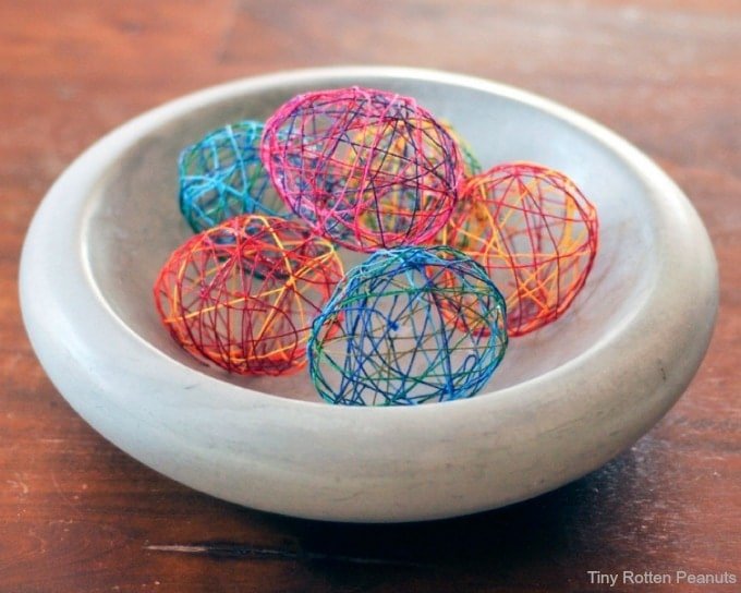 Creative String Easter Egg Craft Idea