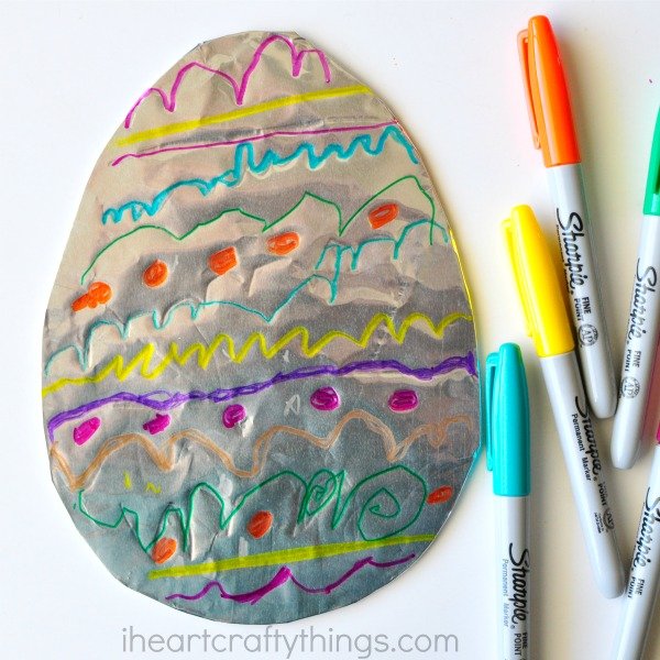 Creative Tin Foil Easter Egg Decoration