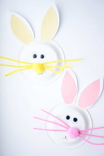 Cute Paper Plate Bunny Craft Idea