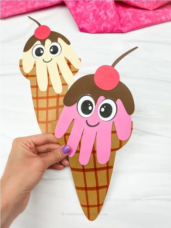 Delightful Ice Cream Handprint Craft Activity