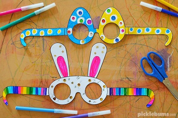 DIY Colorful Easter Egg Glasses Craft