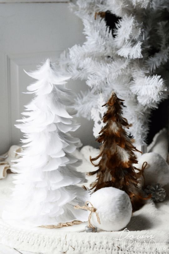 Elegant Feather Trees for Holiday Decor