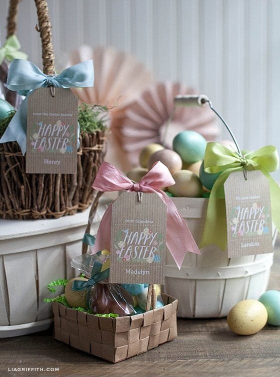 Enhance Baskets with Printable Easter Tags