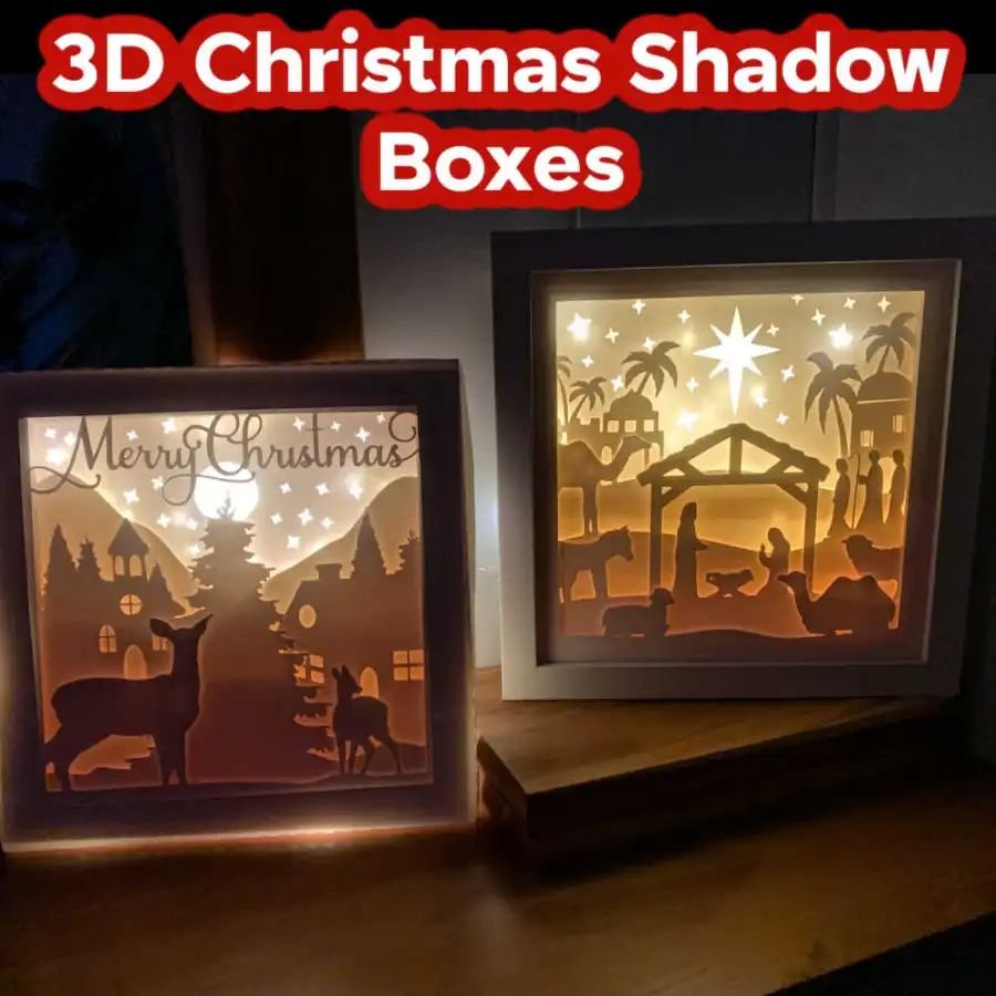 Festive 3D Christmas Shadowbox Creations