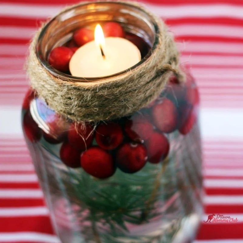 Festive Mason Jar Candle Ideas