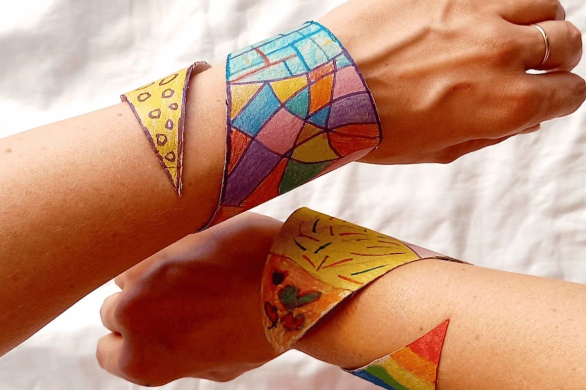 Fun DIY Toilet Paper Roll Bracelets