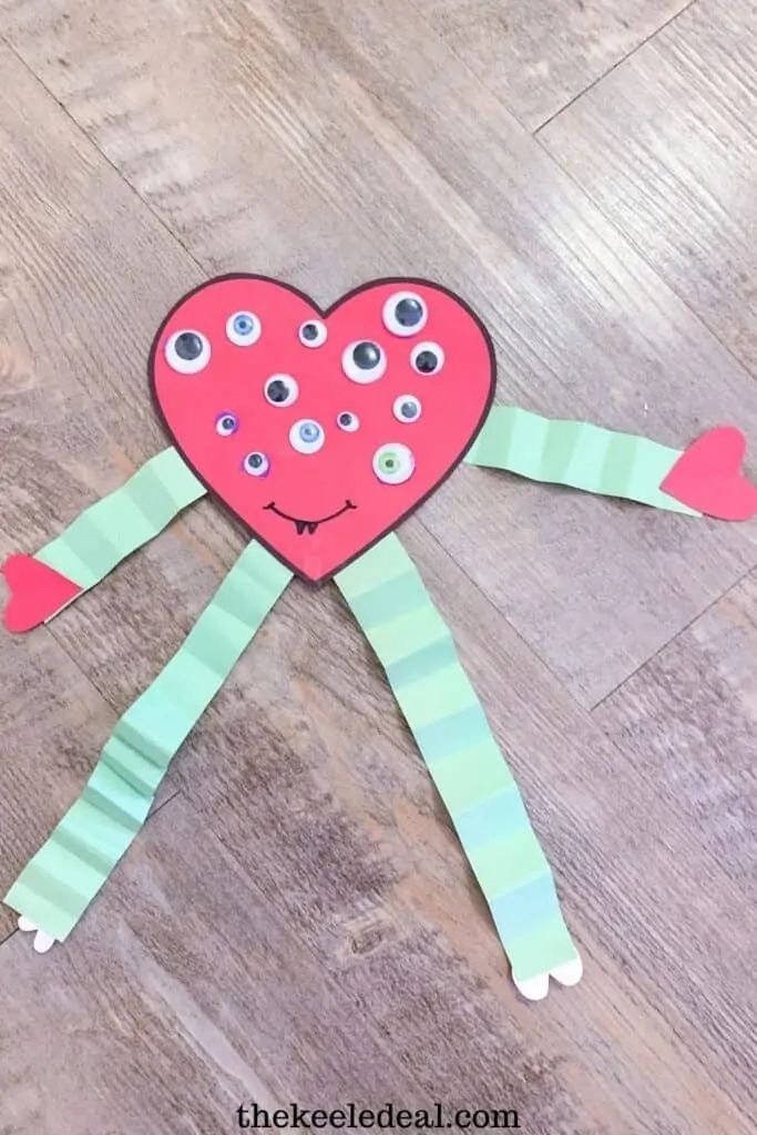 Fun Heart Monster Craft for Valentine’s