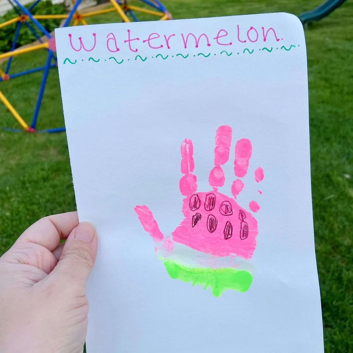 Fun Summer Watermelon Handprint Craft