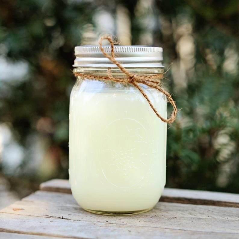 Homemade Scented Candles in Mason Jars