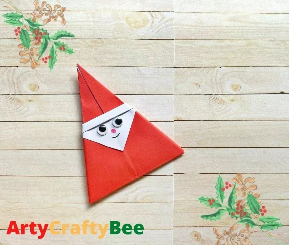 Quick and Easy Origami Santa Craft