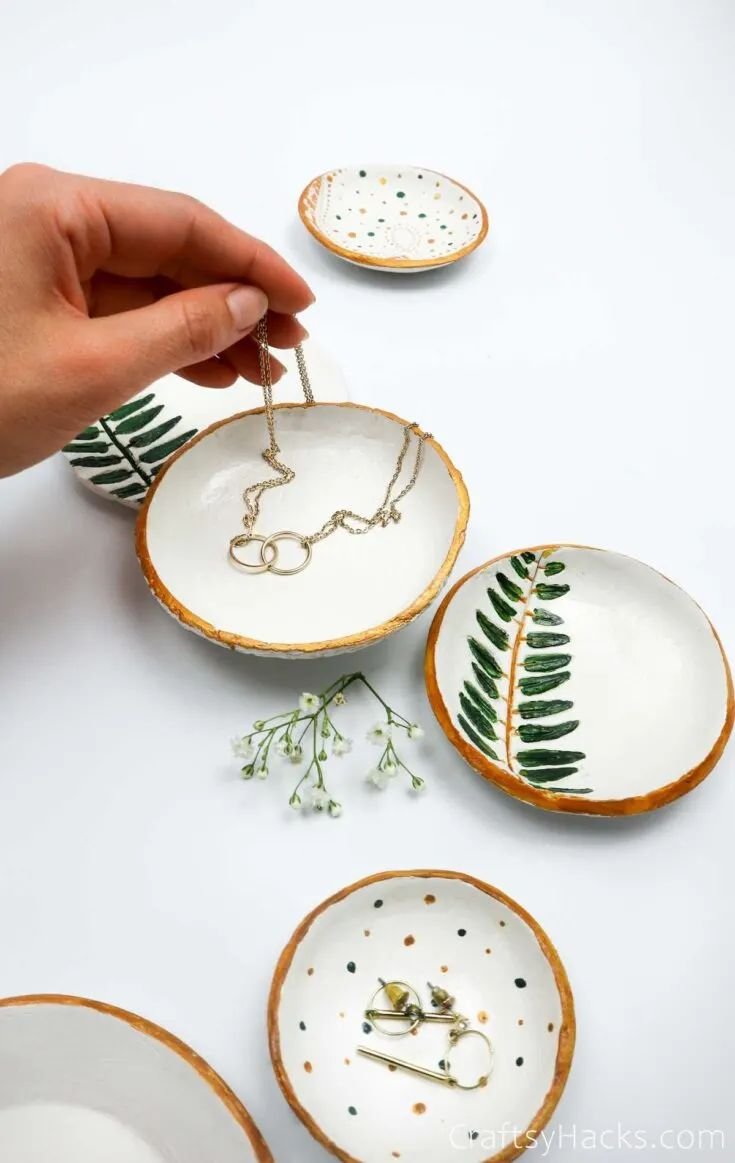 Stylish Air-Dry Clay Jewelry Trays