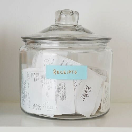 Stylish Receipt Storage with Mason Jars