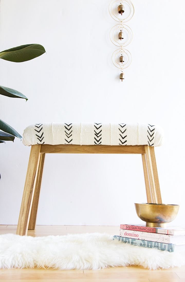 Transform Your Bench with Mudcloth Upholstery